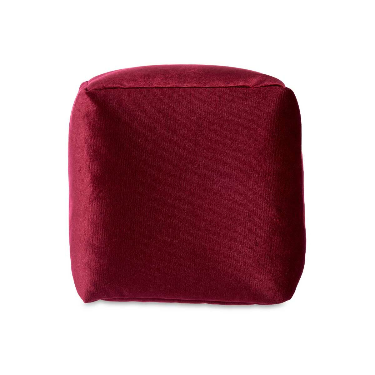 Puff Gift Decor Granatrot polystyrol Samt (4 Stück)